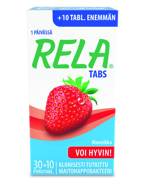 Rela Tabs maitohappobakteeri kampanjapakkaus 15,99€