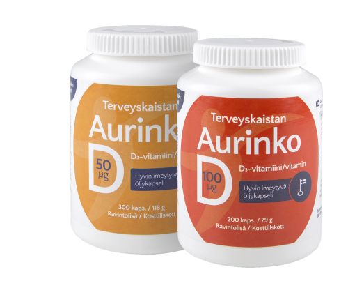 Aurinko D 50mcg/100mcg 19,90€
